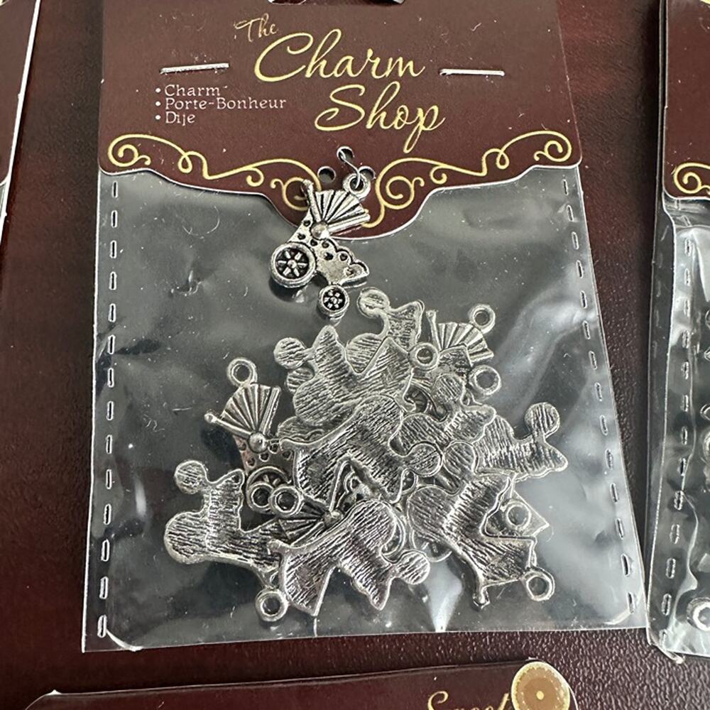 125 Charms! Assorted Gold and Silver Baby Charms Jewelry Making Crafts Supplies - Picture 4 of 7